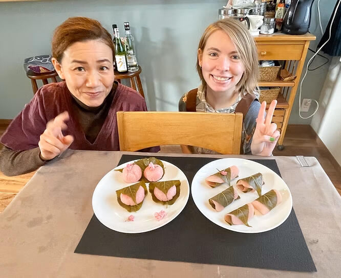 Wagashi experience making traditional Japanese sweets in cooking class